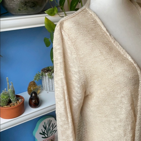 🌺Beige open front cardigan🌺 - Picture 5 of 7